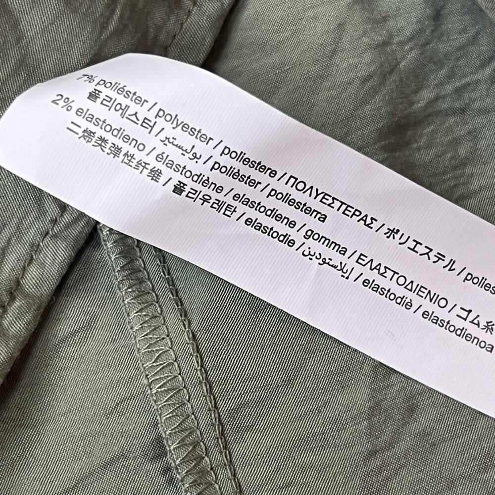 Zara Green Open Elastic Ruffle Back Spaghetti Strap Midi Dress - Picture 13 of 13